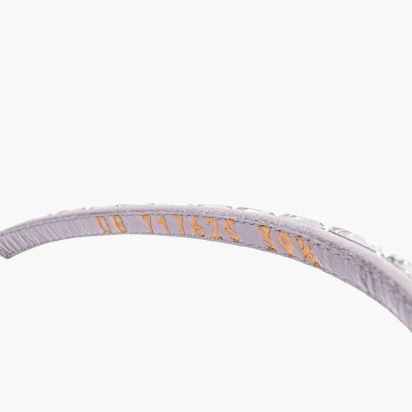 Saint Laurent Gippy Crystal Sandals EU 39.5 US 9.5 Lilac Purple Satin High Heels - Picture 10 of 13